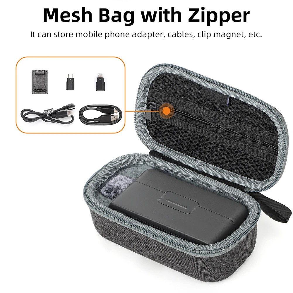 

Portable Carrying Case Wireless Microphone EVA Travel Storage Bag Handbag Compatible For DJI Mic 2/1 Accessories