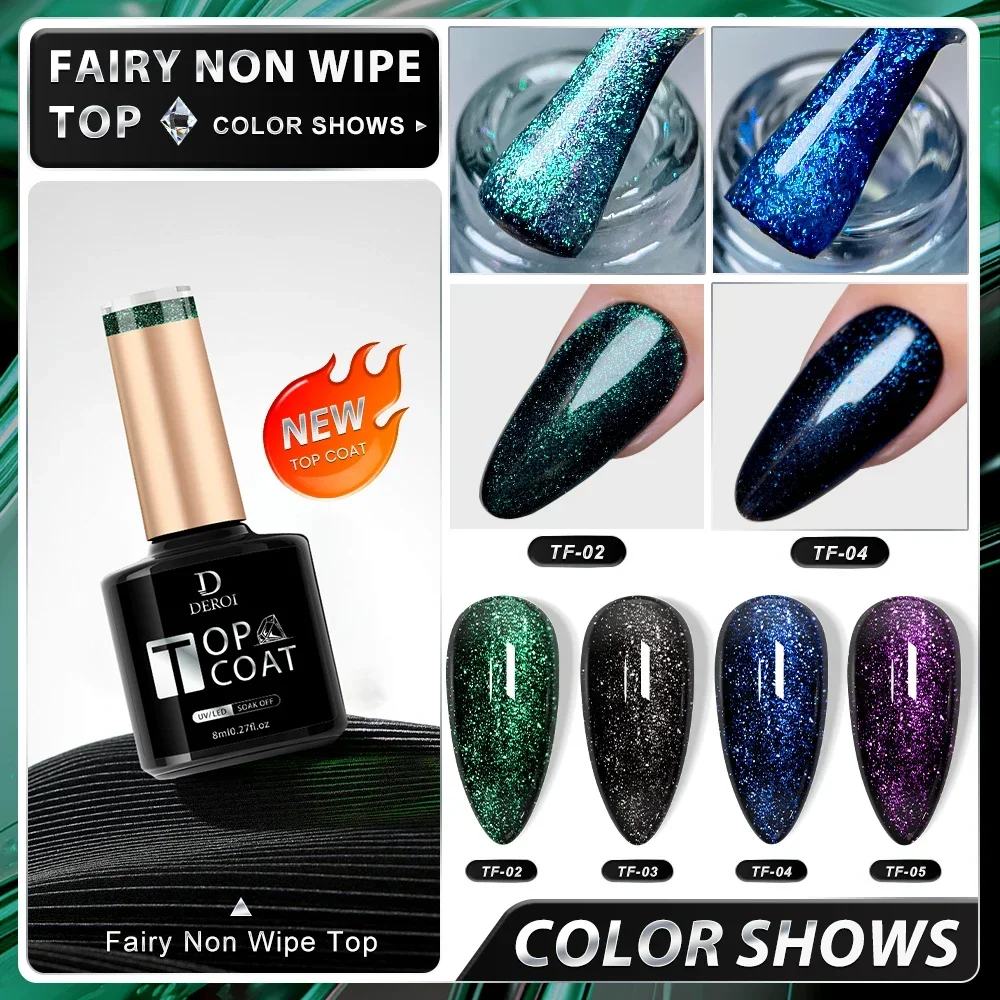 8ml Top Coat UV Gel Glitter Ultra Brillant Diamond Matte Topcoat Soak Off Vernish Semi Permanent Manicure Sparkling Nail Polish 3