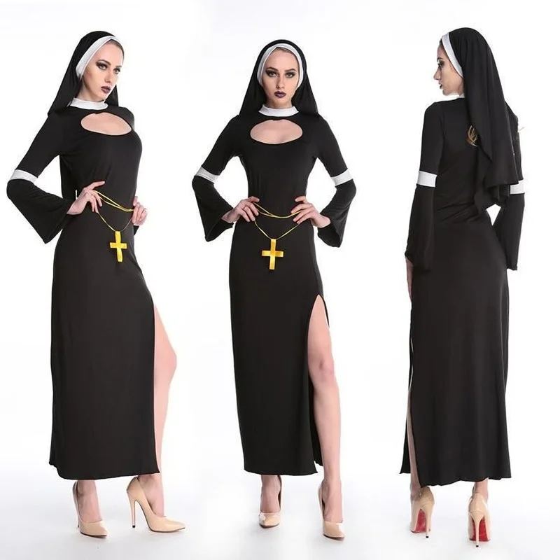 

Halloween Cosplay Anime Game Novelty Costume Nun Costume Theme Party Party Stage Costume Costume