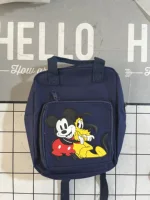 Brand New Two Shoulder Bags Boys And Girls Casual Fashion Cute Cartoon School Bags Children Pure Color Mickey Mouse Backpacks 6