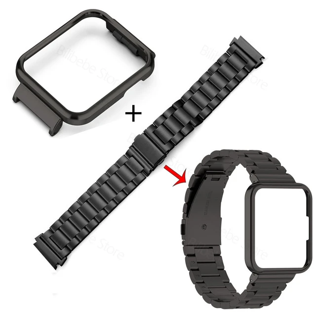 Correa Milanesa para Xiaomi Mi Watch Lite, funda protectora de marco de  Metal, pulsera de reloj para Redmi Watch 2 Lite - AliExpress