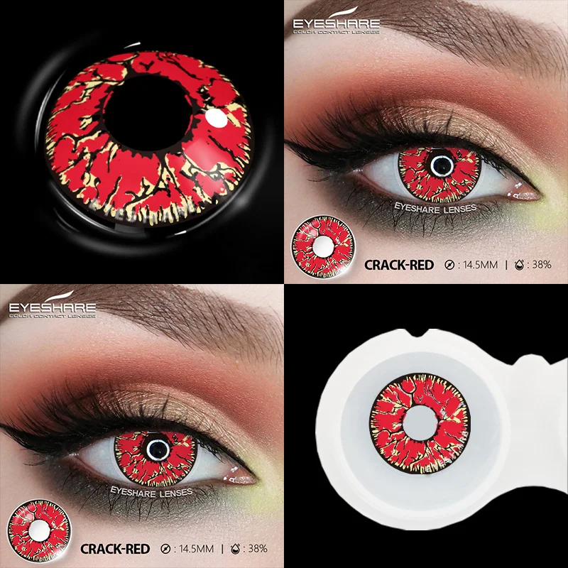 EYESHARE 1 Paar farbige Cosplay-Kontaktlinsen für Augen, jährlich, farbige blaue Augenlinsen, lila Linsen, Halloween-Kontaktlinsen – Detail 25