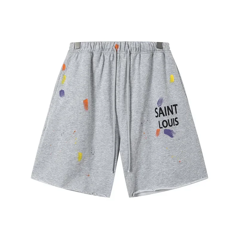 New SAINT LOUIS Casual Sports Shorts Men's and Women's Spring/Summer Drawstring Pants