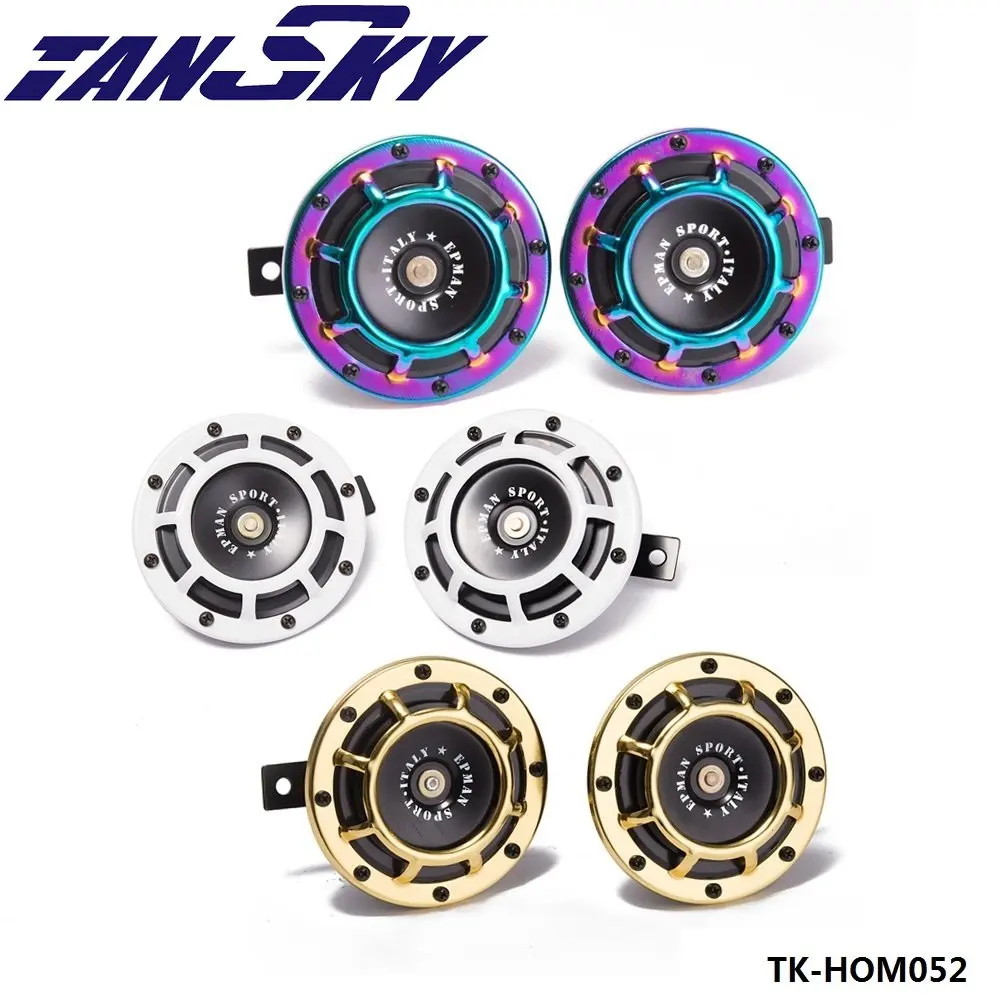 2pcs Grill-Mount Electric Auto Horn Compact For Honda Suzuki Motorcycle Horn For Ford Jeep TK-HOM052