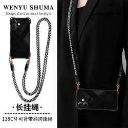 Shockproof Lanyard TPU Crossbody Phone Case with Neck Cord Strap - Xiaomi 11X (Black)