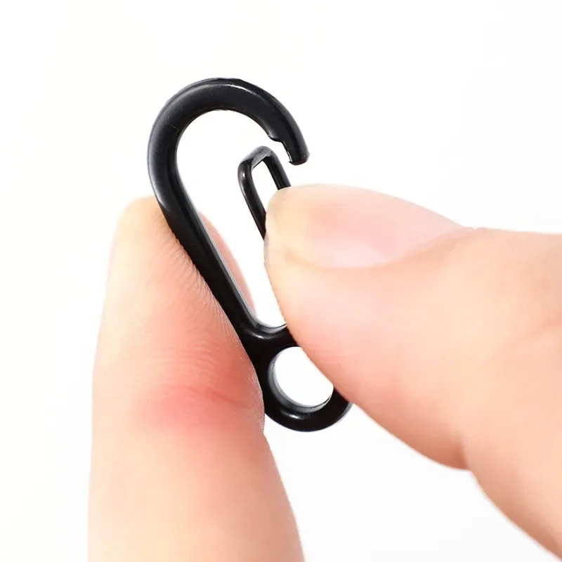 Zinc Alloy Key Carabiner Black Keyring Hanging Buckle No Easy Lose Color Burrless Key Chain Buckle Metal Keychain Accessories