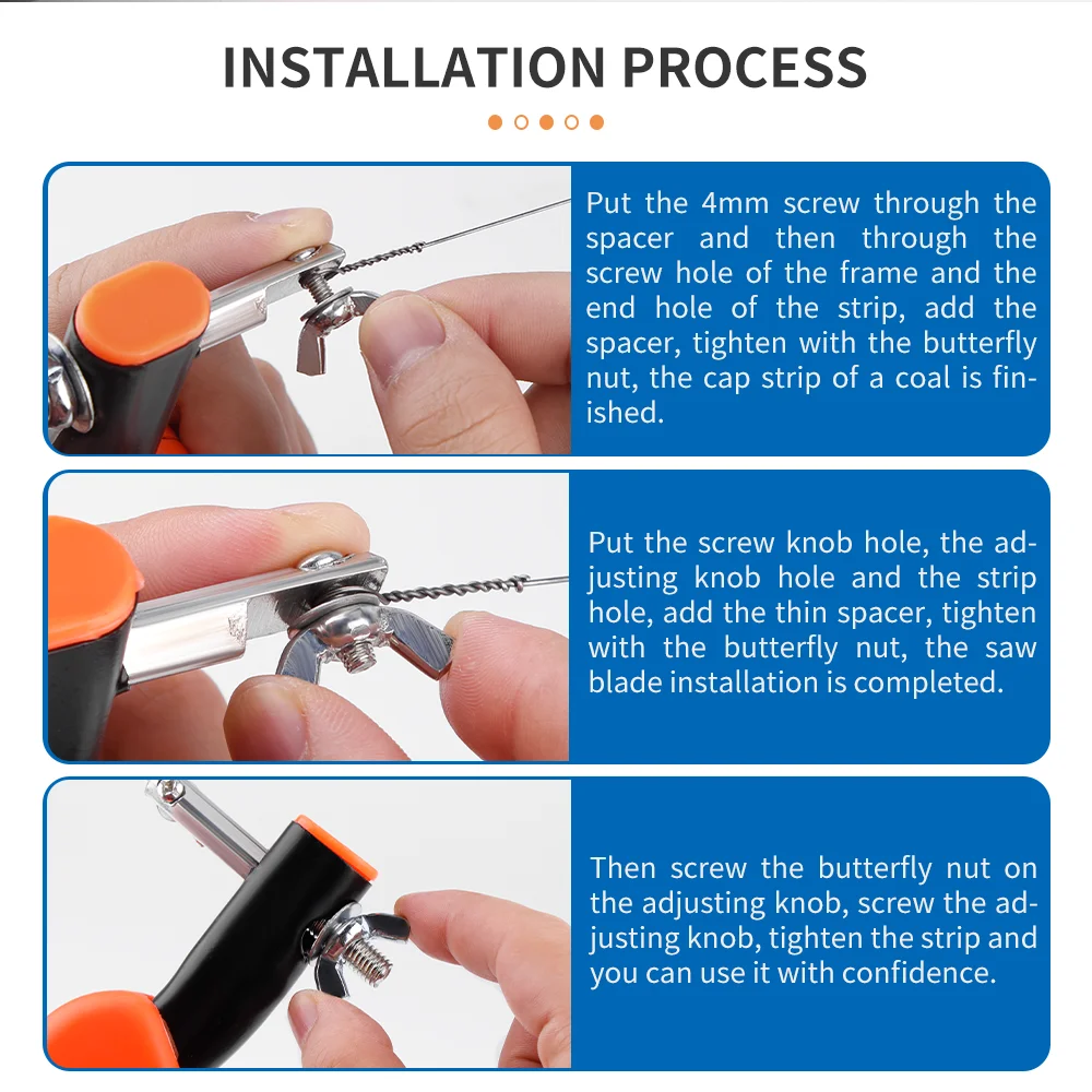LUXIANZI Professional Hand Saw Bow U-shape Frame Sawbow for Woodworking Craft Jewelry  DIY Hand Tools Adjustable Coping Jig Saw 2