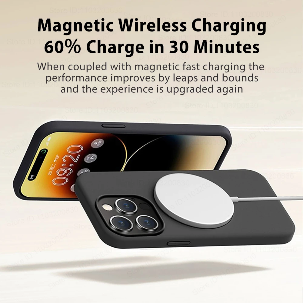   For MagsafeFor Apple iPhone 15 14 13 12 11  ƽ ÷   Ǹ ĸ Ŀ, Ƽ ׳ƽ ޴ ̽