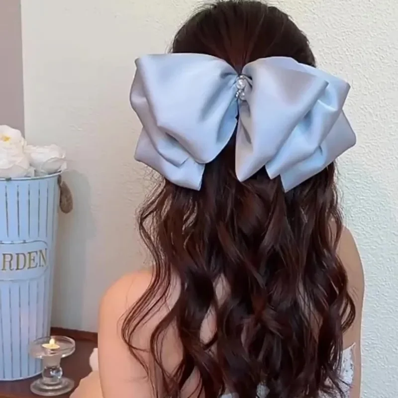 Luxury Big Bow Headband Clip for Women - Face-Framing Sweet Hair Accessories, Mini Straight Barrettes&Elegant Hair Clips Party
