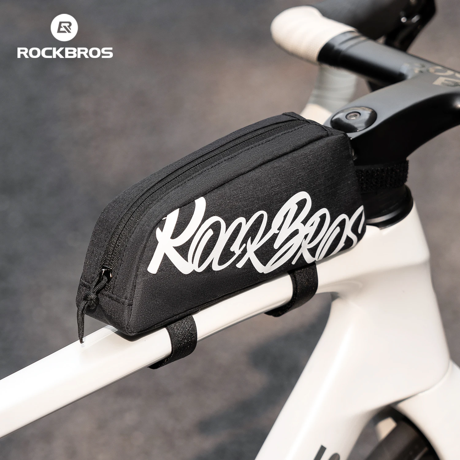 ROCKBROS Bicycle Tube Bag 0.8L Capacity Lightweight Compact Portable Bag Bicycle Top Tube Bag Item Storage Road Bike Accessories