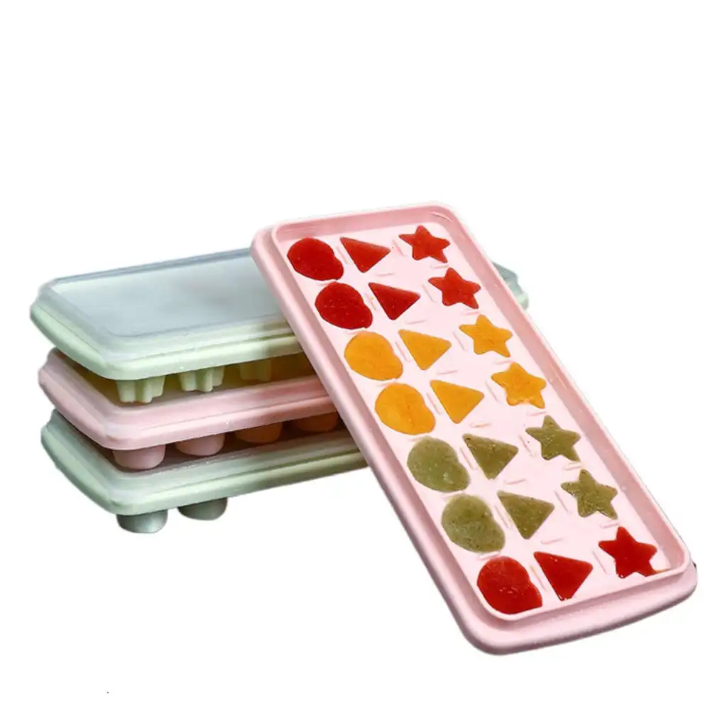 

Пластиковые формы для кубиков льда, форма в форме звезды, сердца, форма для кубика льда, треугольная Желейная фотоформа с 21 рамкой, формы для кухни, бара, «сделай сам»