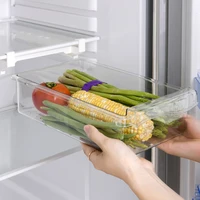 Boîte de rangement de type tiroir pour réfrigérateur, aliments, légumes, fruits, œufs, organisateur frais, cuisine, réfrigérateur, conteneurs transparents, boîtes 5