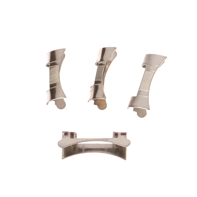Stainless Steel Flat Curved End Watch Strap Connector - Metal Band Link Connector