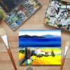 Professional Hog Bristle Filbert Oil Paint Brushes Set, 7pcs Long Wooden Handle Natural Chungking Hog for Oil Acrylic Painting 6