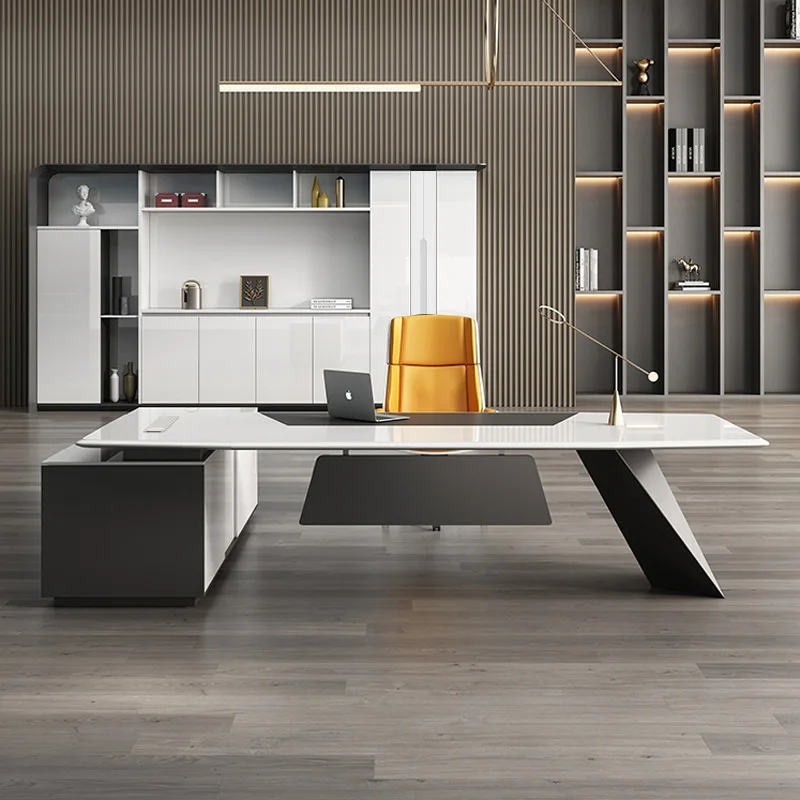 Description Picture 2 of itemJXT The new paint boss table is simple modern fashionable. The president's desk manager table and chair combination