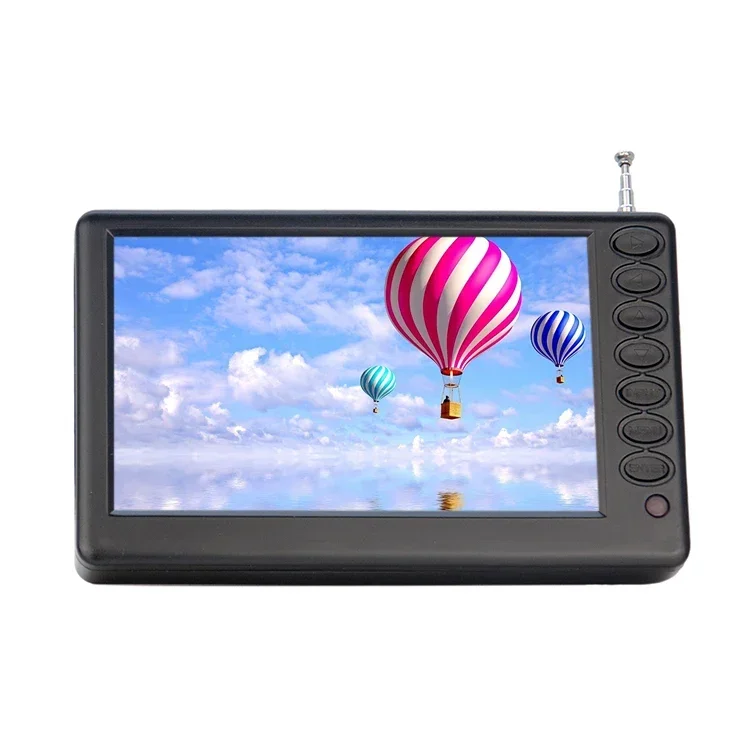 Small TV 5 inch Portable LED Television Support DVB-T DVB-T2 ATSC ISDB Rechargeable Digital TV