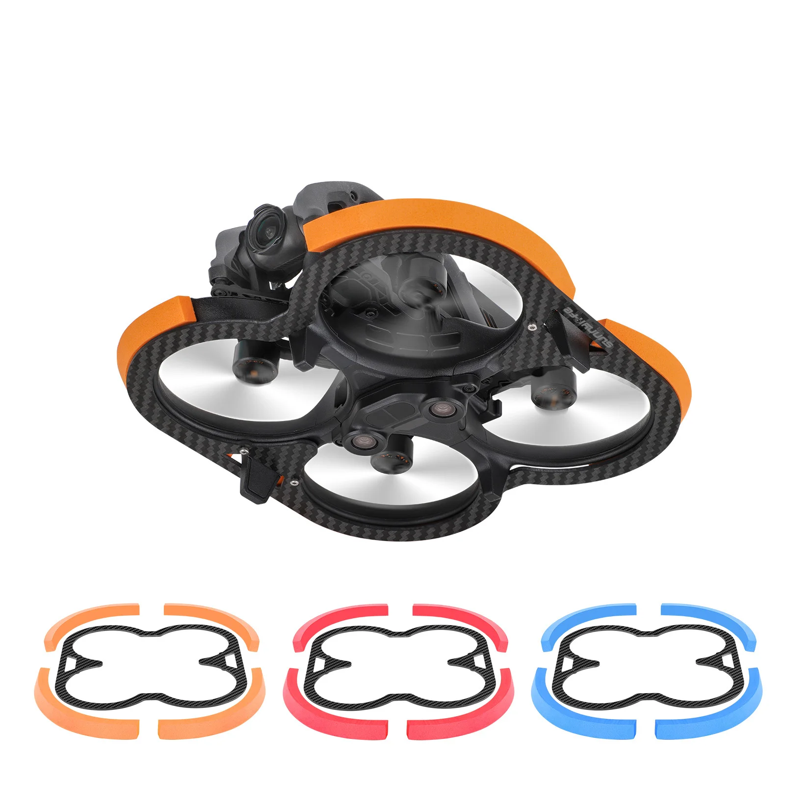 

Carbon Fiber Propeller Guard Protector With Anti-collision EVA Bumper Strips Set For DJI AVATA Drone Accessories Dual Protection