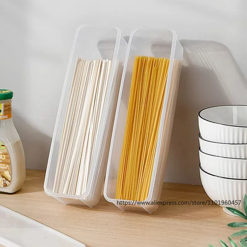 Kitchen Noodle Spaghetti Container Household Cereal Preservation Storage Box with Cover Spaghetti Box Kitchen Food Container