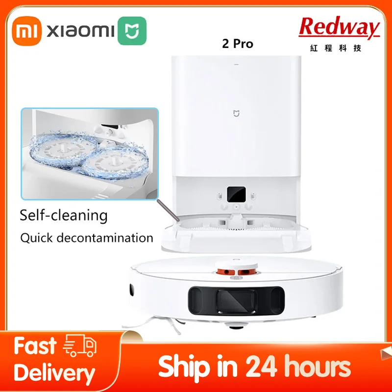 

Xiaomi Mijia Self Cleaning Robot Mop 2 Pro 4000PA Smart Home Cleaning Robot Cleaning Tools Dirt Disposal LDS Navigation