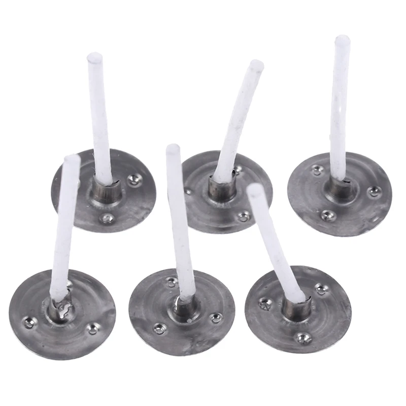 100Pcs Waxed Candles Mold Wick Tabs Eco-Friendly Candle Sustainer Making Pure Cotton Used With Soy Gel Or Paraffin Wax candle making kit