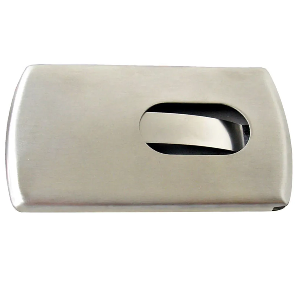 1Pcs 금속 명함 홀더 휴대용 PU 신용 카드 케이스 주최자 비즈니스 여행용 실버 슬림 디자인 이름 카드 선물