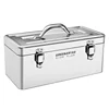 Stainless Steel Hardware Toolbox Organizer Multifunctional Metal Tool Box Suitcase Automotive Workshop Accessory Storage Box 6
