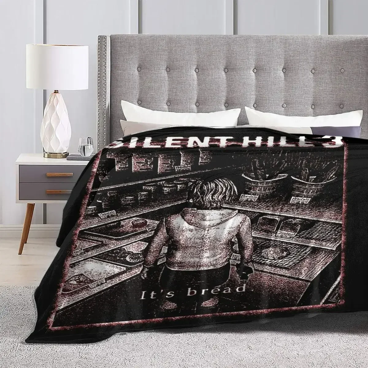 It's Bread Silent Hill 3 Throw Blanket Flannel Home Heather Throw Blankets Cozy Super Soft for Couch Bedspread  sumikko gurashi 6