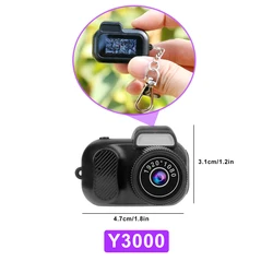 Ultra Compact Retro Mini Camera with HD Display and Flash Lamp - Camera Add 128G (Y3000 1080P)