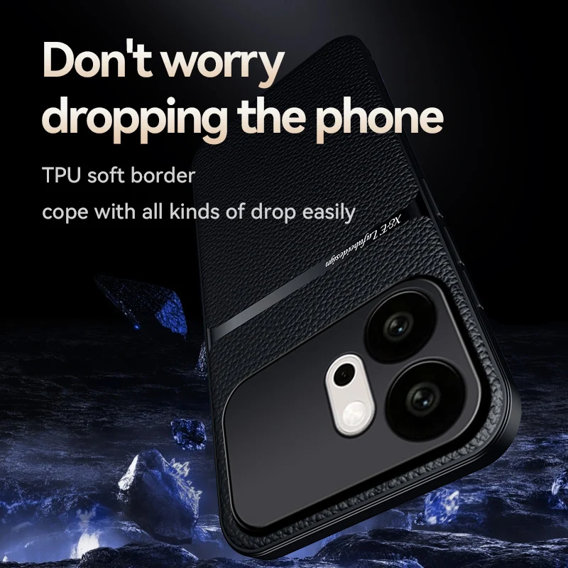 ELVEV Magnetic PU Leather & Soft TPU Ultra-thin Camera Protection Phone Case