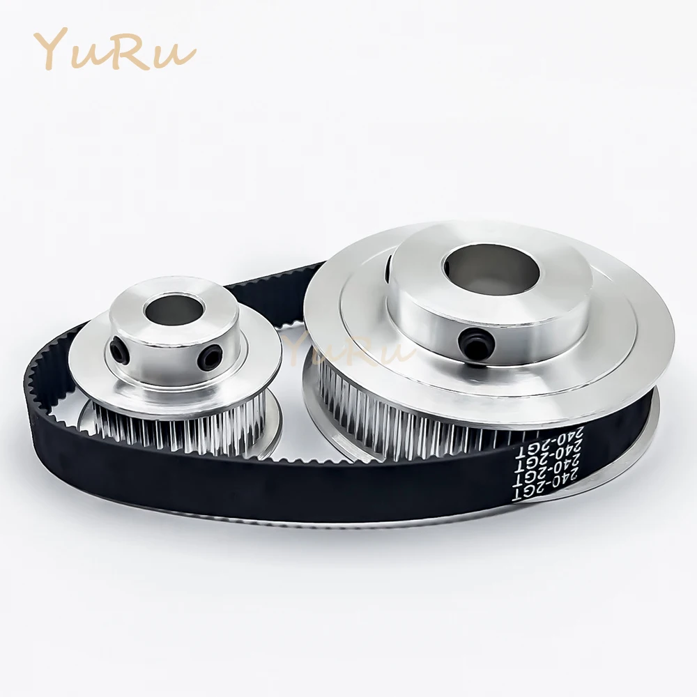 2GT 2M 40T 80Teeth GT2 Timing Pulley Belt Set Bore 5~14mm Belt Width 10mm 40T 80T Tensioning Wheel Synchronous Pulley Kit timing belt pulley,timing pulley