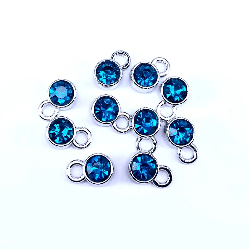 72 sztuk kolorowe 10*7mm Birthstone kryształ Birthstone Charms pływające amulety dla Handmade biżuteria na urodziny Diy akcesoria C004