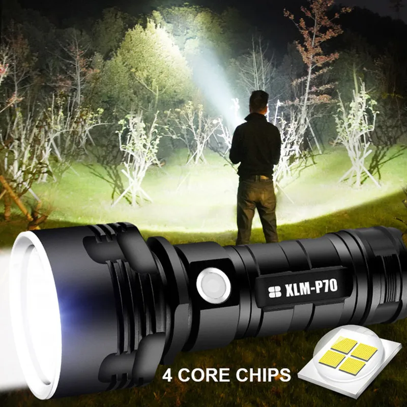 Lampe de poche LED lumens élevés XLM-P70 le plus injuste USB pas