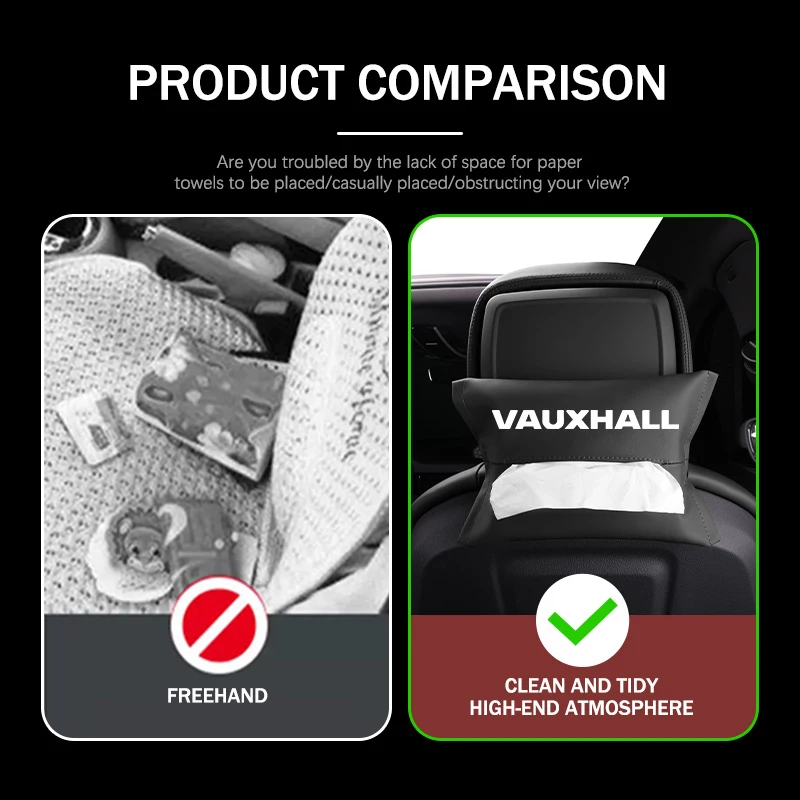 Vauxhall 1/2PCS 자동차 티슈 박스 인테리어 가죽 종이 티슈 보관함 자동차 액세서리 Zafira Vectra Vivaro Corsa D Astra