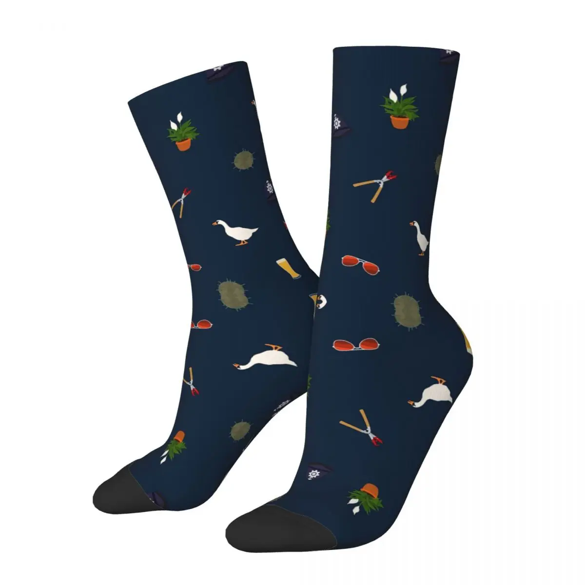 

Hot Fuzz Pattern Socks Harajuku Sweat Absorbing Stockings All Season Long Socks Accessories for Man's Woman's Birthday Present