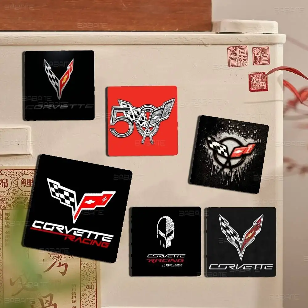 C-Corvette Racing Sign Personalized magnet Cartoon character magnet Creative refrigerator Decoration Fans Collection Gifts