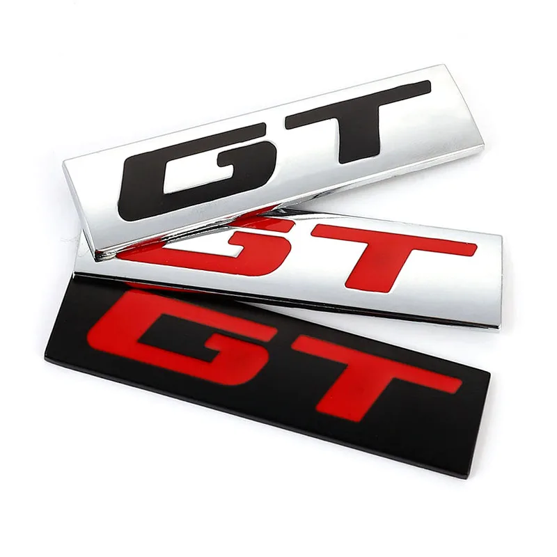 Adesivo Per Auto 3D Distintivo In Metallo Emblema Decalcomanie Grand Touring Gt Logo Per Alfa Romeo Bmw Volvo Buick Ford Mustang Shelby Gt500 Punto