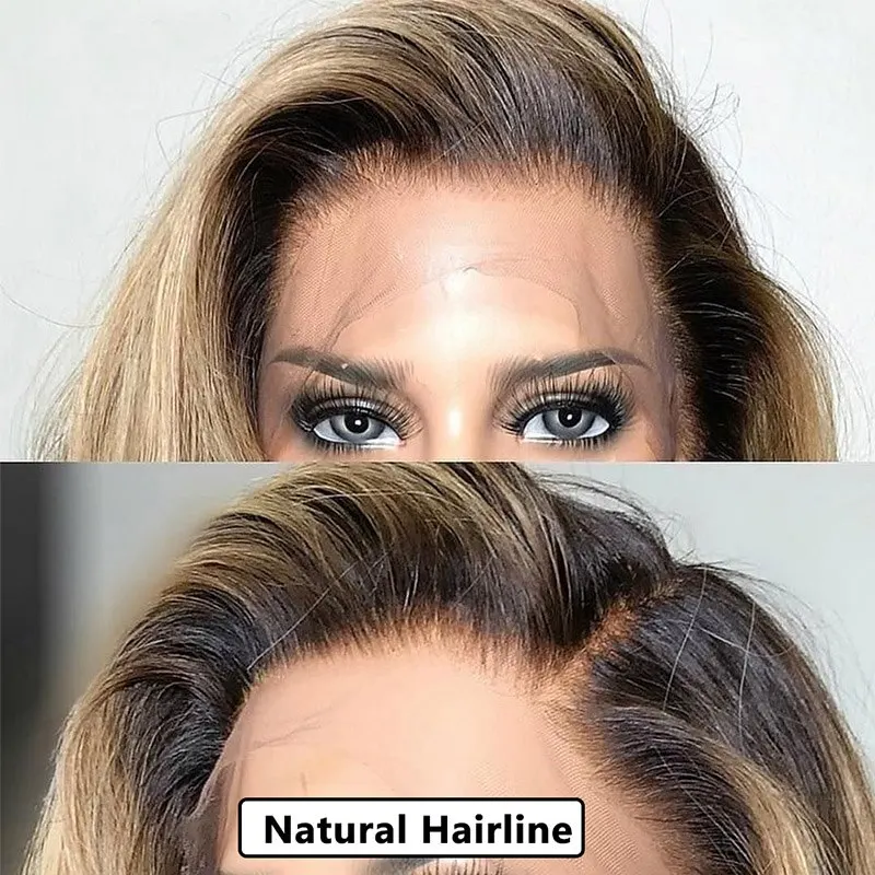 S72525d7c38424983b716e4a1ab882930p Synthetic Wig Ombre Short Wavy Blonde Lace Front Bob Wigs For Women Cosplay Colored Wig 150% Density Glueless Mallzona