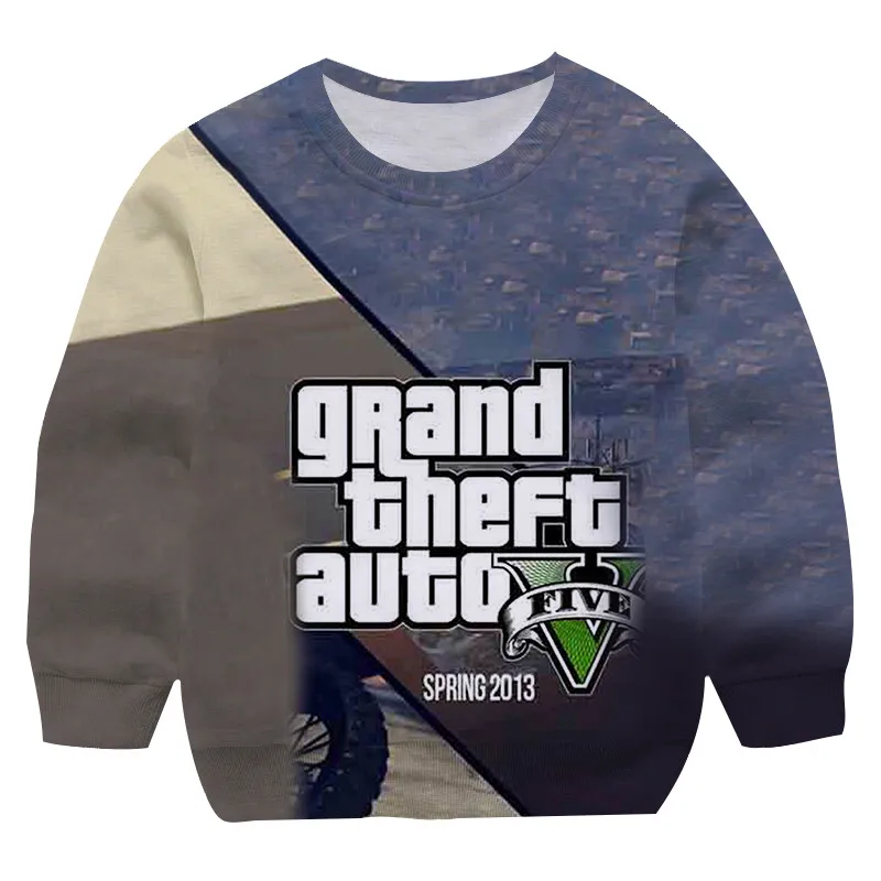 Grand Theft Auto 5 Pattern Sweatshirt 3d Printed Sweatshirts for Men and Women Pullovers Harajuku Unisex Tops