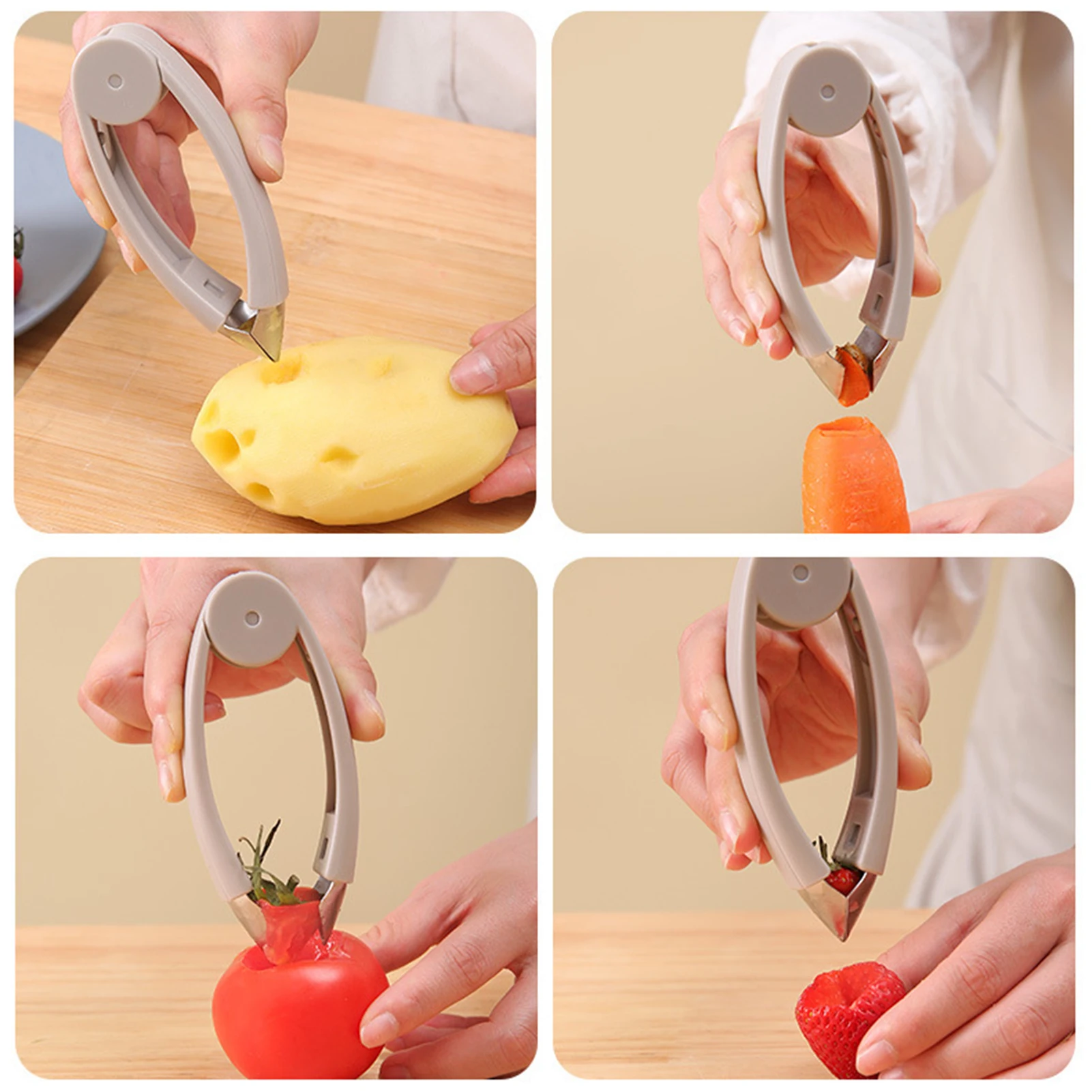 Handheld Pineapple Peeler Pineapples Eye Remover for Potato Eye Stainless Steel Pineapples Peeler Clip Fruit Shelling Tweezer Kitchen Gadget