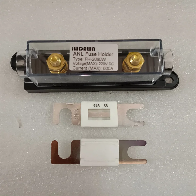 

1X ANL Fuse Holder Block +2X Compatible with SIBA 9005805 63A 63 Amp ANL Fuse Fusibles Battery Charger Stud Ceramic Bolt on Fuse