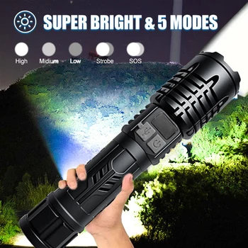 High Lumen Rechargeable Tactical Flashlight – 5 Modes, Waterproof & Durable for Outdoor Camping and Emergency Use 1