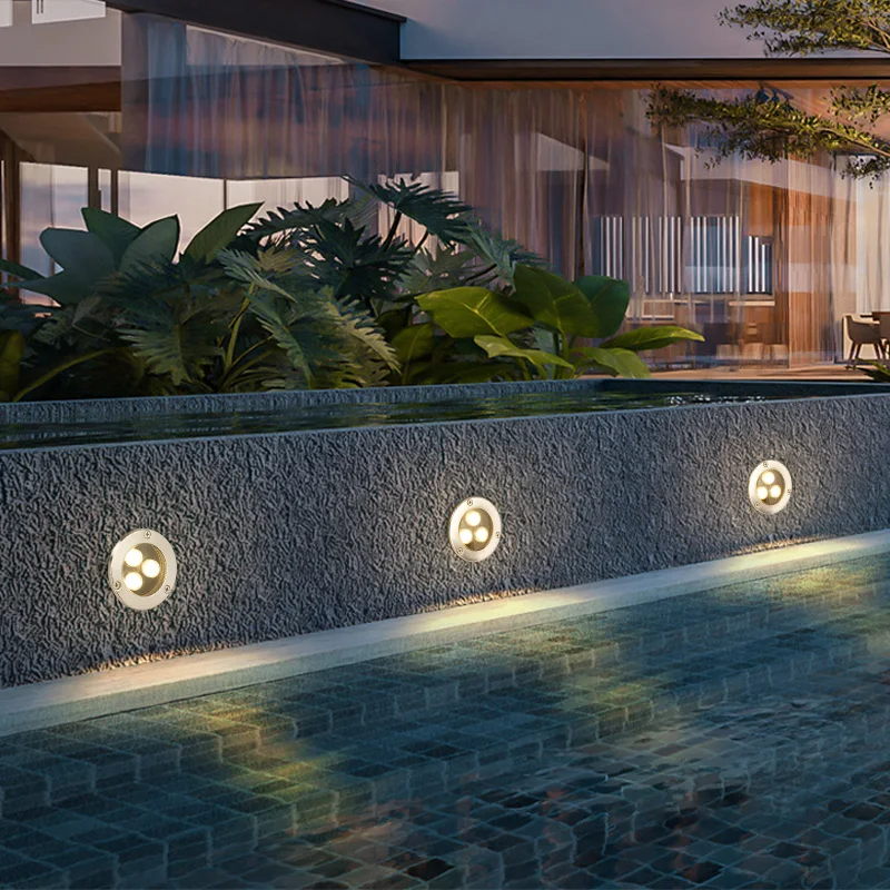 Spotlight 30 IP67 Waterproof Garden Decoration LED Underground Light 6W 10W 12W Outdoor Landscape Floor Light Square Floor