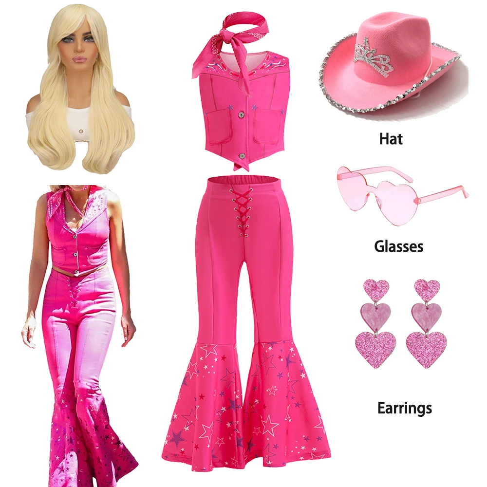 2024 Film Barbi Girl Cosplay Giochi Di Ruolo Abiti Per Bambini Costumi Cosplay Abbigliamento Festa Di Carnevale Abiti Barbi Ragazza 2-12 Anni