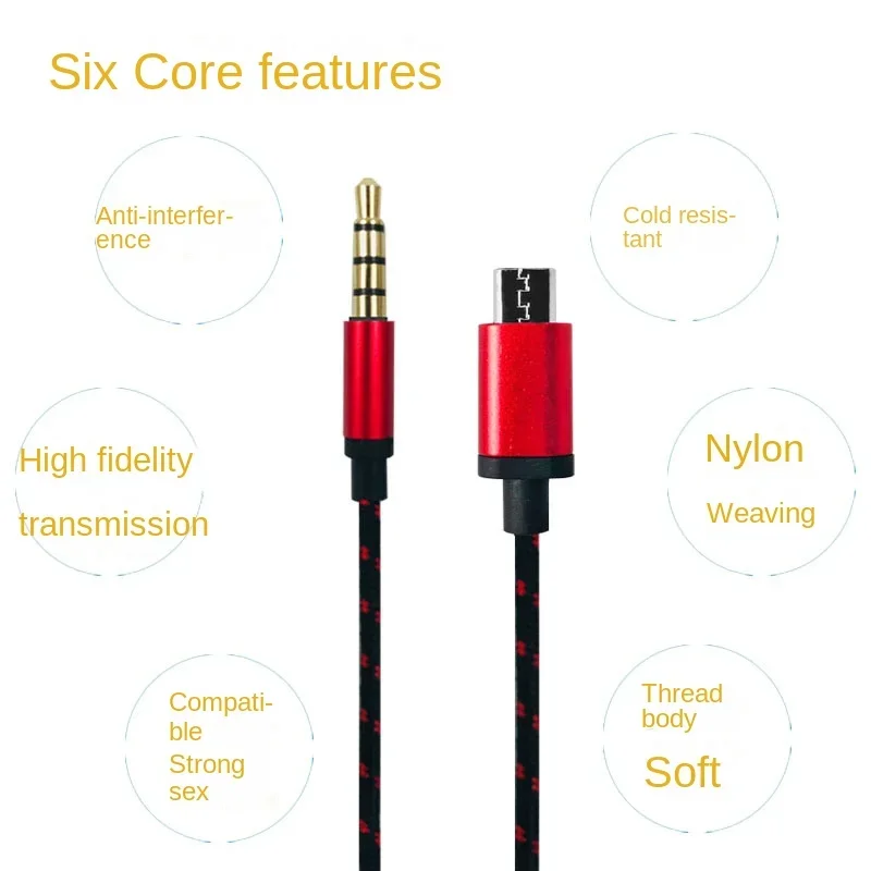 Cavo Audio Da Micro USB A Jack Da 3,5 Mm Cavo Ausiliario Spina Per Cuffie Da 3,5 Mm Cavo Adattatore Audio Per Telefono Per Microfono Live V8