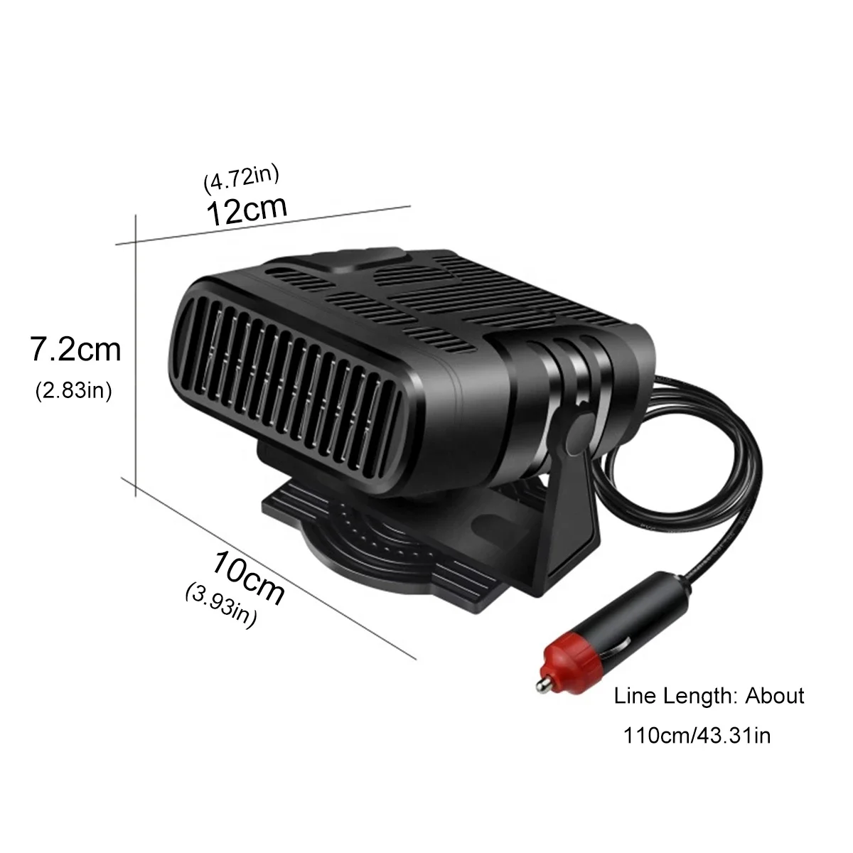 자동차 히터 팬 12V/24V 120W 히터 전기 냉각 난방 팬 자동 앞 유리 성에 제거 장치 서리 제거 장치 자동차 안개 방지 히터