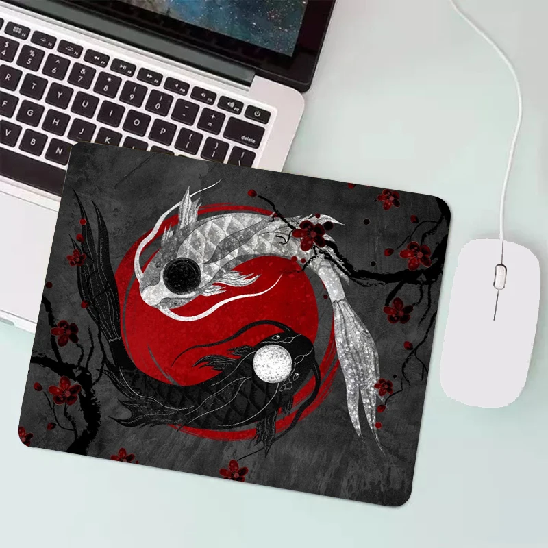 

Cute Mouse Pad Art Fish Gamer Mousepad Company Keyboard Mat Mause Gamer PC Cabinet Desk Table Pad Gaming Laptop Small Deskmat