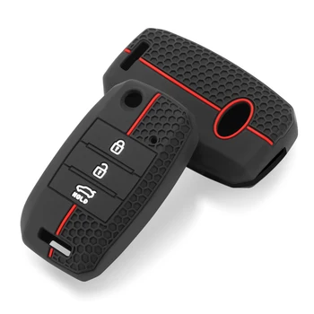 Per Kia Sportage Cerato Optima K5 Rio Carens Rondo Ceed Picanto k2 Soul Sorento Custodia protettiva per chiave in silicone per auto Fob Proteggi