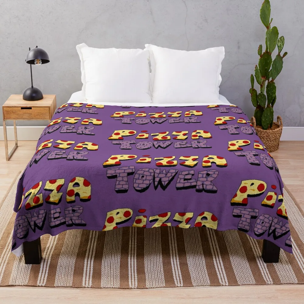 

Pizza tower game logo Throw Blanket blanket for winter Hairy Blanket decorative blanket Travel Blanket