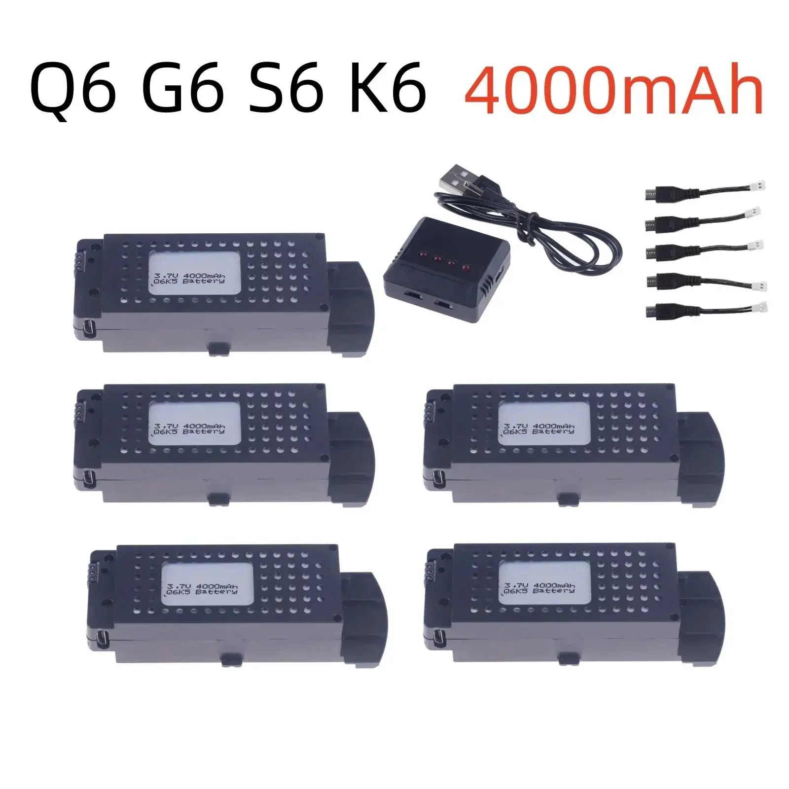 

Аккумулятор Q6 S6 G6 T6 K5 для Дронов, 3,7 в, 4000 мАч, для G6 S6, 8K, запасные части для радиоуправляемого квадрокоптера G6 Pro, перезаряжаемый аккумулятор Lipo
