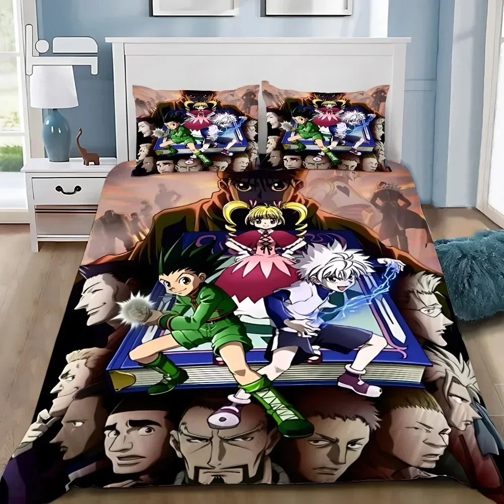 Cartoon Football Duvet Cover Hunter X Hunter Pillowcase Bedding Set Adult Boys Girls Bedroom Decoration Single Double Size